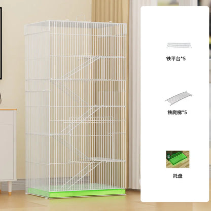 ‌3-Tier Extra Large Small Pet Cage - Sugar Glider Ferret-Proof Habitat, Multi-Level Rat Mansion Villa, Chew-Proof Removable Tray