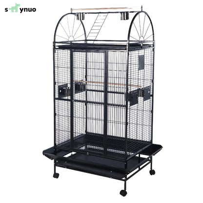 NO STOCK, PLEASE DONT BUY Wire Iron Metal Bird Cage with Wheel Aviary Canary Pigeon Breeding Aviaries Large Bird Cages