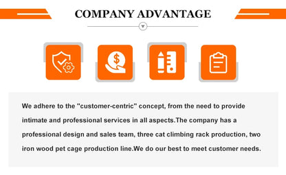 Solid Wood 1 Multi-Level Cat Climbing Frame Large Cat Tower Cat Tree Villa