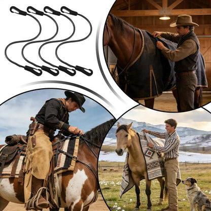 4pcs Horse Blanket Leg Straps with Double-ended clip 21.26 Inches Leg Straps for Horse Blanket Horse care accessories