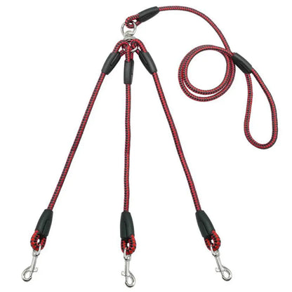 Durable 3 Way Couplers Rope Safety Cord Triple Pet Leashes Pet Supplies Braid Pet Rope Puppy Rope Leash Leash Lead Pet Leashes