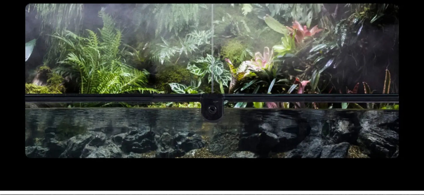 ‌Premium Glass Reptile Terrarium - Chameleon & Lizard Habitat, Ventilated Vivarium with UVB Light, Waterproof Frog Enclosure