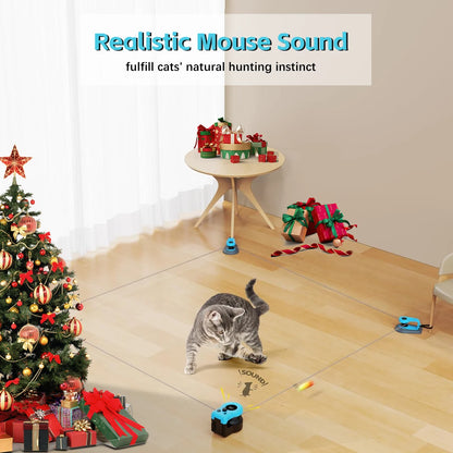 Interactive cat and dog chase toy, USB charging automatic bait, used for pet exercise and training, durable plastic material