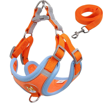 Pet Harness Vest Dogs Chest Strap Rope Reflective Dog Traction Rope Retractable for Small Dog Cat Traction Set Pet Accessories