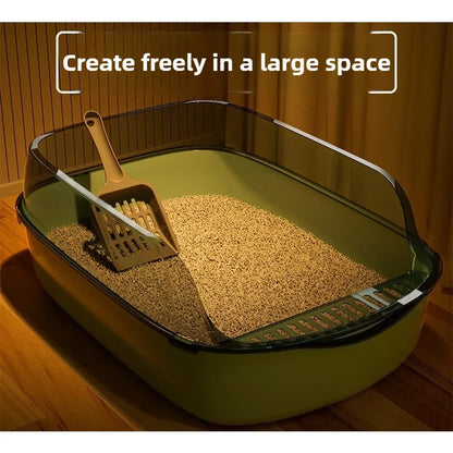 Semi-enclosed, breathable, odorless cat litter box, anti-splash cat litter box, pet supplies