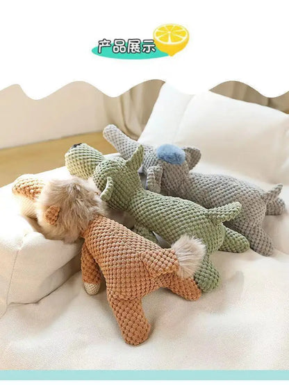 Pet toys dogs and cats bone resistant tear resistant bite resistant sound making grinding teeth cotton rope plush pet dog