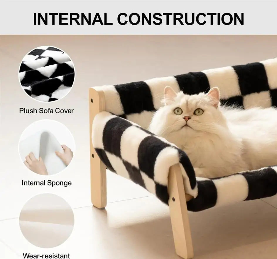 Wooden Cat Sofa Pet Bed Net Celebrity Cat Bed Dog Bed Summer Season Universal Detachable And Washable Cat Bed