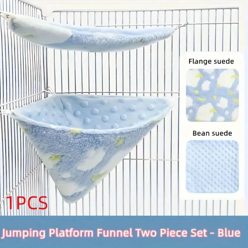 Fashion Hanging Small Pet Cage Flannel Velvet Warm Pet Hammock Breathable Squirrel Beds for Sugar Glider Parrot Hamster