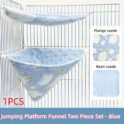 Fashion Hanging Small Pet Cage Flannel Velvet Warm Pet Hammock Breathable Squirrel Beds for Sugar Glider Parrot Hamster