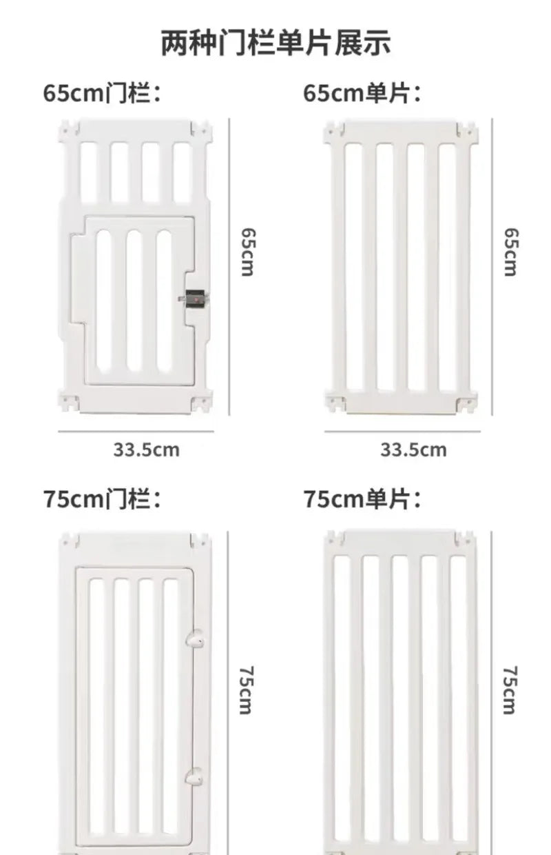 Indoor Outdoor Dog Enclosure Plastic Modular Pet Guardrail with Top Cage Pet Home Products Ventilation Accessories Dog Fences