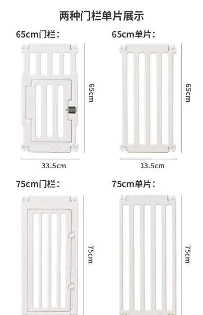 Indoor Outdoor Dog Enclosure Plastic Modular Pet Guardrail with Top Cage Pet Home Products Ventilation Accessories Dog Fences