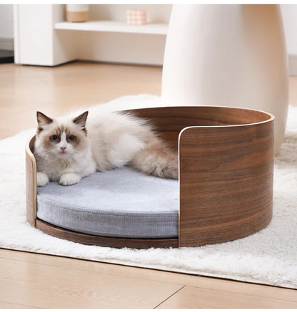 Solid wood pet nest, sofa cat t, dog bed can be dismantled and washed, small and medium-sized pets can sleep in cat bed in all