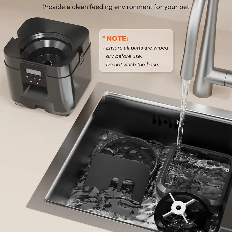 Home Pet Smart Automatic Pet Feeder Timed Quantitative Slow Food Dispenser for Cats Dogs Feeding Bowl