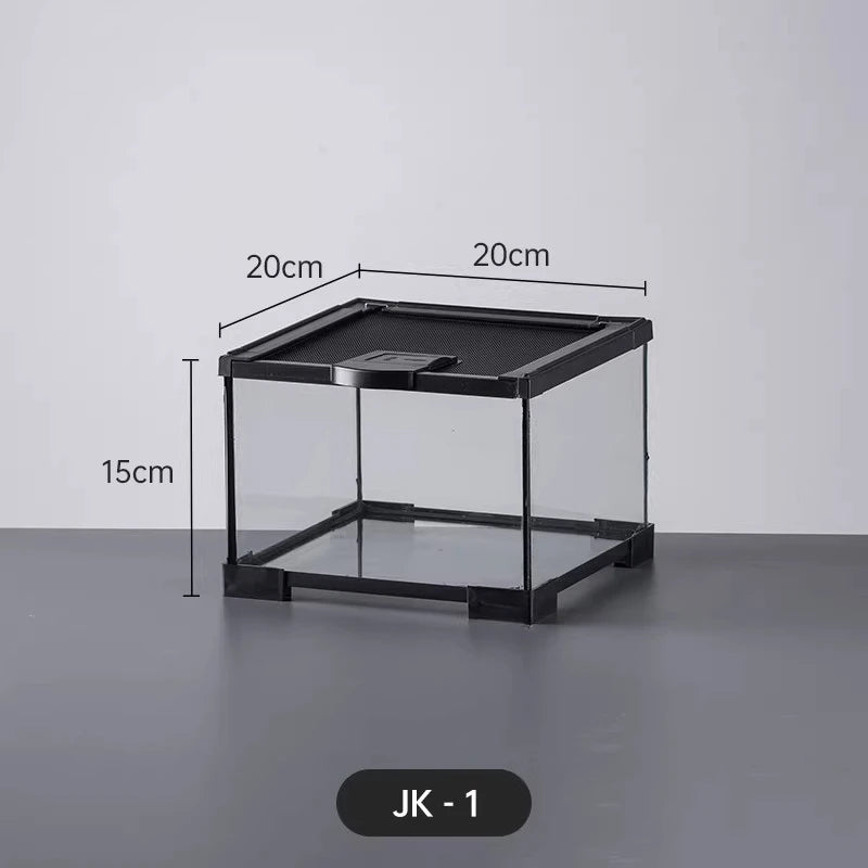 Professional glass reptile terrarium for chameleon,lizard,and snake,suitable for horned frog and water turtle,clear ventilation