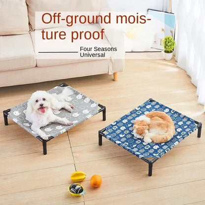 Pet Bed, Cat Dog Folding Camping Bed, Marching Bed, Portable, Detachable, Washable, All Season Cat Kennel, Puppy Bed Cat Bed