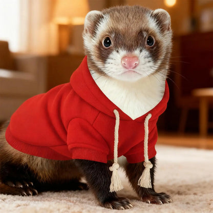 Ferret Clothes With Harness Comfortable Soft Hamster Outfits Small Pets Hoodie Costume For Bunny Squirrels Chinchilla Chihuahua