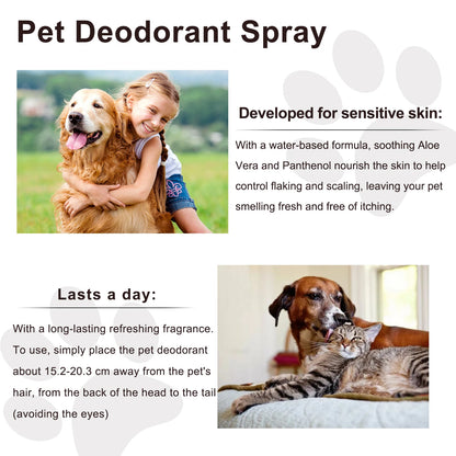 Pet Odor Eliminator Spray for Home Dog Cat Urine Feces Smell Long Lasting Air Freshener Natural Deodorizer 50ml Travel Size