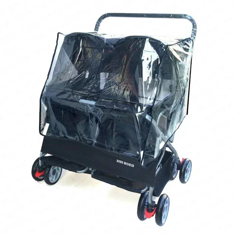 Ultra-light Two-seat Pet Stroller with Double Sleeping Bed Car - Removable Washable Widening Care for Cats And Dogs