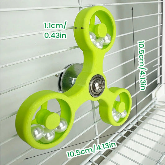 Bird Enrichment Activity Toys Boredom Relief Spinner Wheel windmill bird cage accessories for gnawing and biting