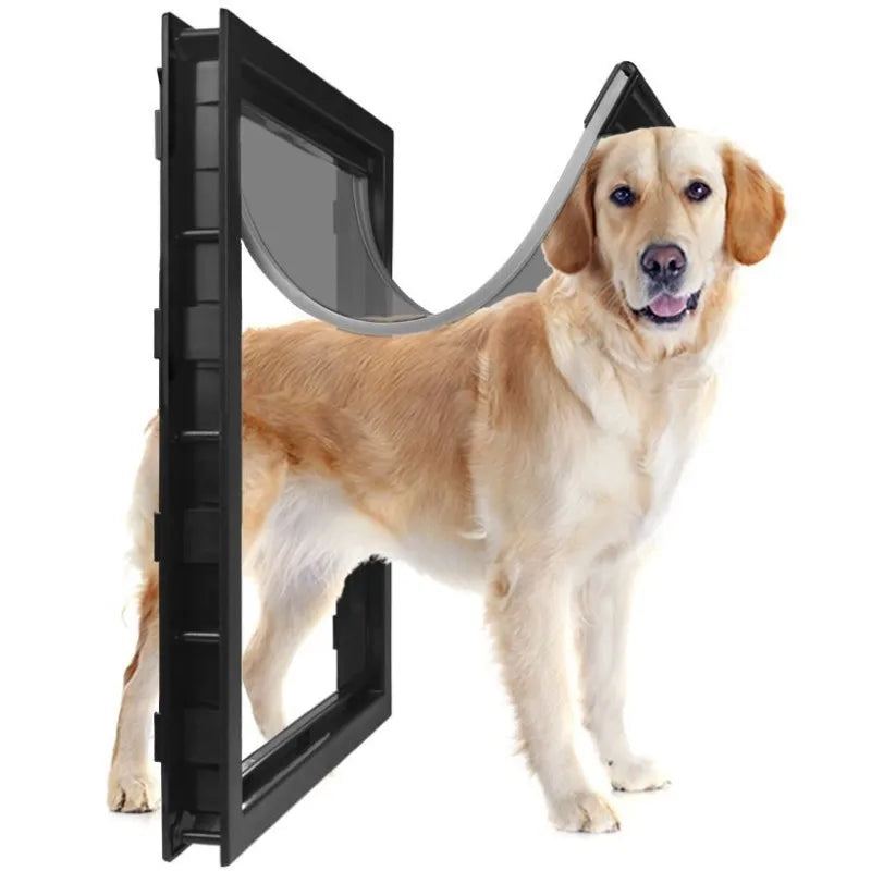 2XL Inner Flap 55*36cm Big Dog Door for Wooden Doors HQ ABS Flame PVC Enter Outer Anti Raining Cover Insulated Cold Weather