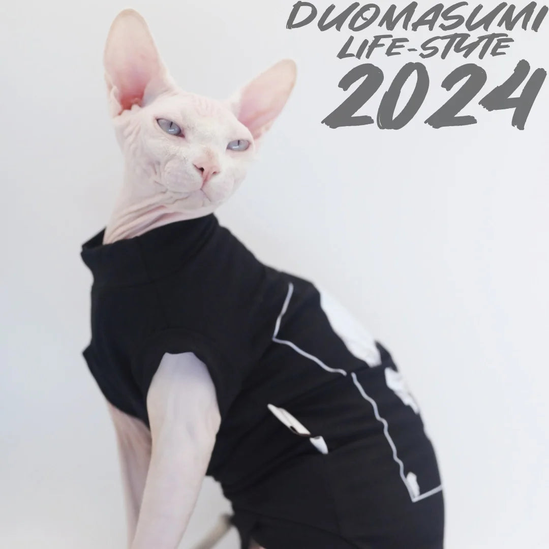 Cool Sphynx Cat Vest - Stylish and Breathable Clothing for Hairless Cats,Devon Rex, Cornish,Kitty