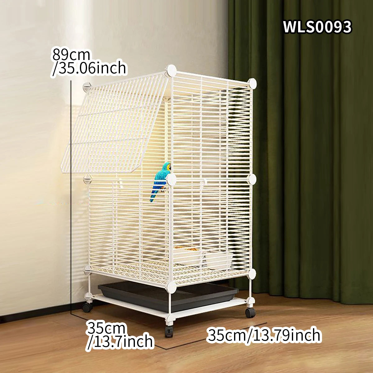 Birdcage Parrot Cage Household Large Tiger Skin Black Phoenix Peony Starling Special Luxury House with Tray