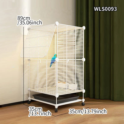 Birdcage Parrot Cage Household Large Tiger Skin Black Phoenix Peony Starling Special Luxury House with Tray