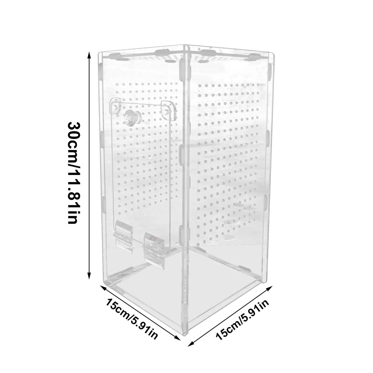 Spider Enclosure Mantis Acrylic Terrarium Spider Enclosure Ventilated Reptile Animal Cage for Breeding Observation Frog Lizard