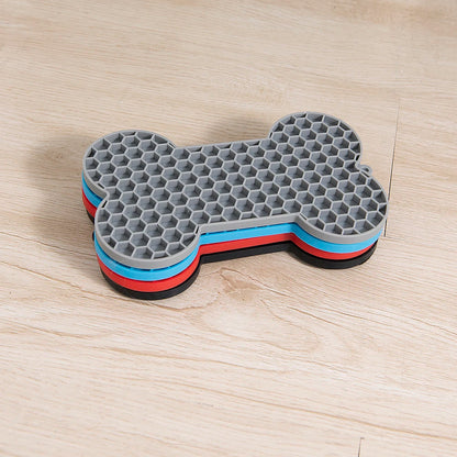 Dog Slow Food Pad Bone Silicone Pet Licking Pad Mat Placemats Pet Supplies Feeding Dog Cats Dogs Supplies