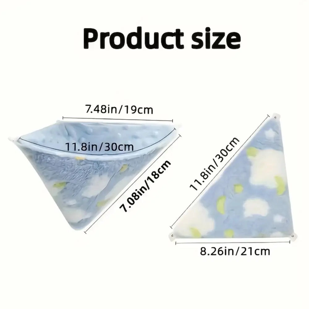 Fashion Hanging Small Pet Cage Flannel Velvet Warm Pet Hammock Breathable Squirrel Beds for Sugar Glider Parrot Hamster