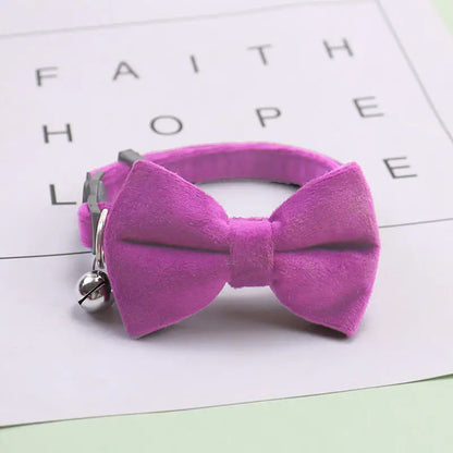 Pet Collars New Pet Bow Bell Collars Cute Cat Collars Pet Supplies Multicolor Adjustable Pets Dressing Tool Pets Accessories