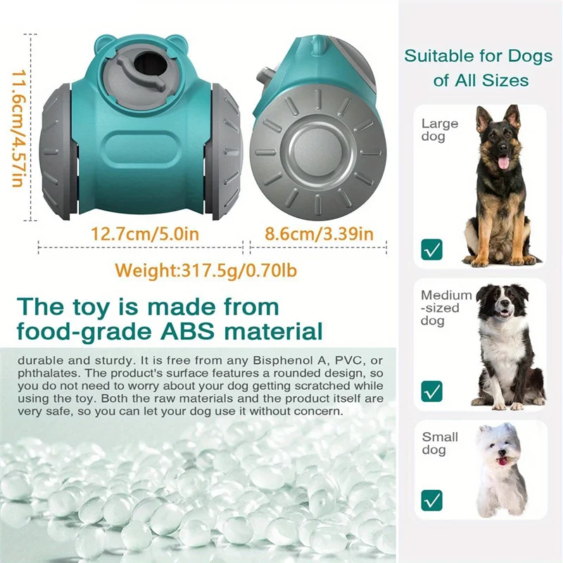 Dog Pet Food Dispenser For Dog Cats Interactive Game IQ Training Feeder Pet Supplies Red-AT64