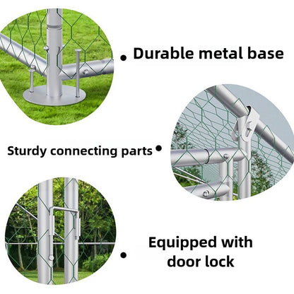 Outdoor Large Chicken Cages Poultry Thickened Galvanized Pipes Duck Sheds Farms Poultry Cages Rain Sun Protection Cover Backyard