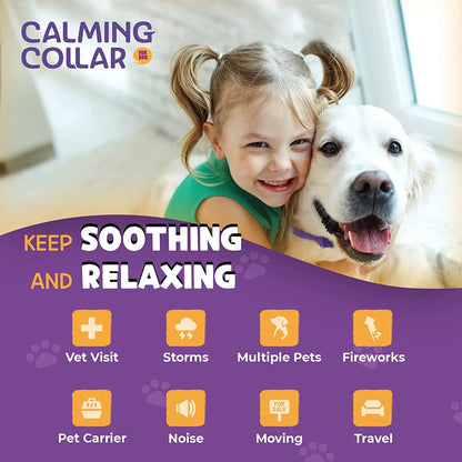 Pet Calm Collar Neck Strap Plastics Cat Dog Soothe Collar Adjustable Relieve Anxiety Remove Restlessness Protection Pet Supplies