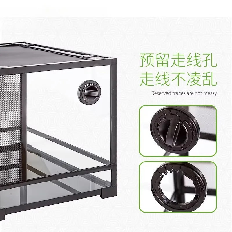 Climbing Pet Ecological Tank for Lizard and Chameleon Breeding,Landscape Reptile Box Suitable for Tortoise Snake and Multiple