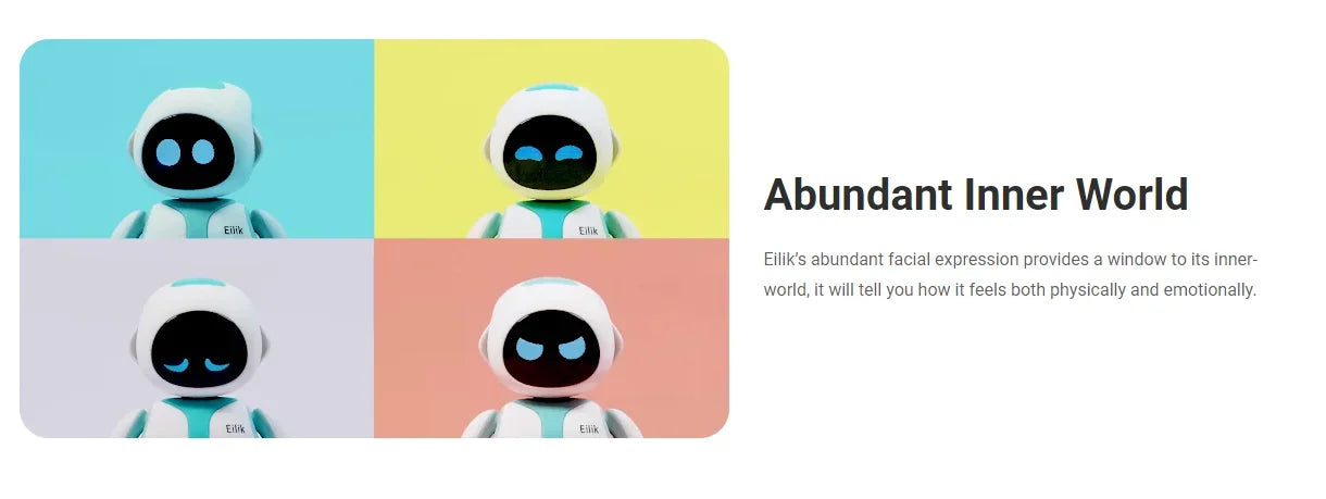 Electron AI Pet Eilik Smart Robot Desktop Toy Emotional Intelligent Companion Pets Touch Intractive Toys Children Adult Robots