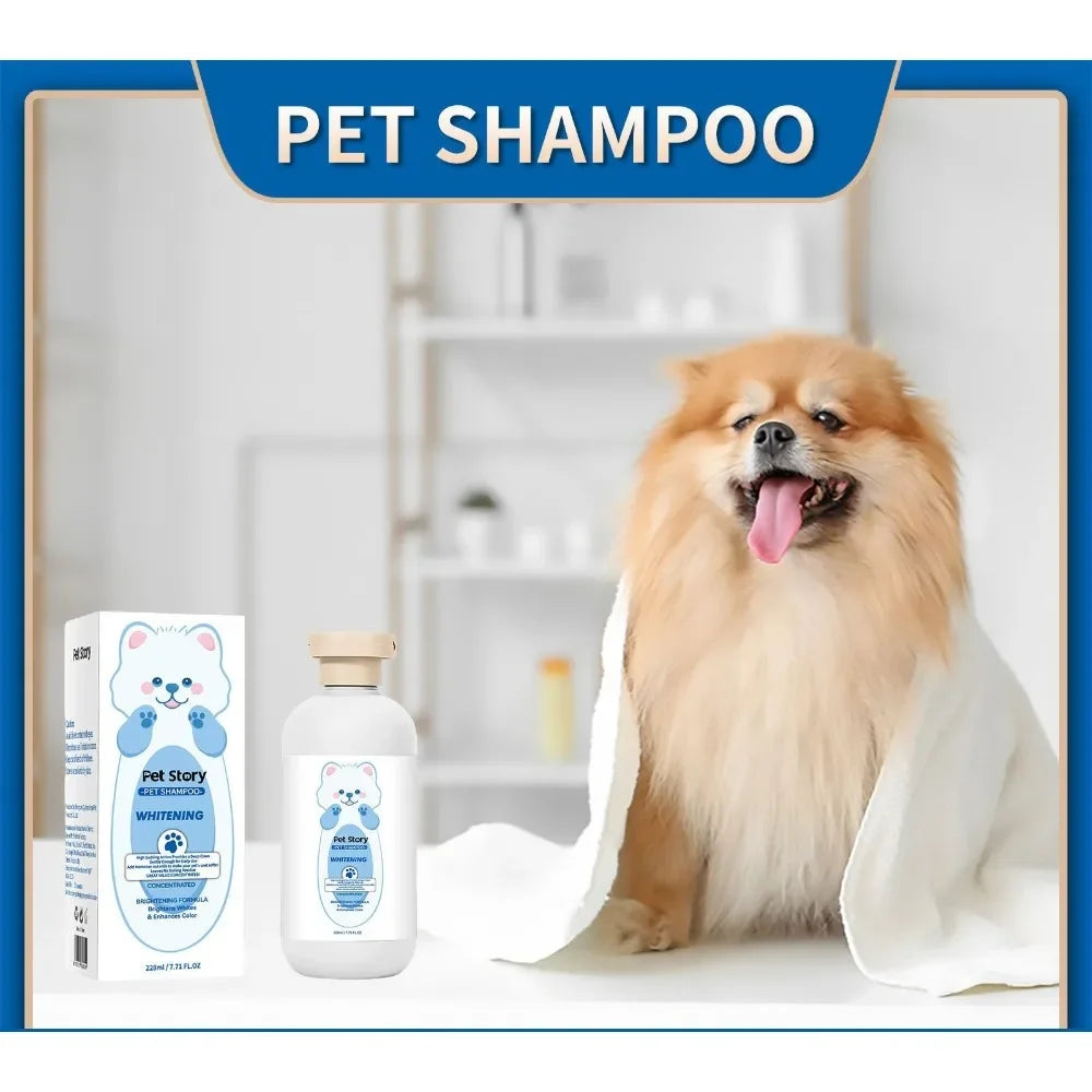 1pcs Premium Whitening Pet Grooming Shampoo - Cat Dog Universal Bath Shampoo With Lasting Fragrance And Clean Formula