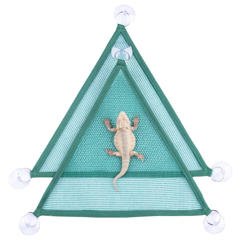 1pc Bearded Dragon Hammock Lizard Lounger Ladder Hanging Bed Accessories Reptile Habitat Terrarium Decoration