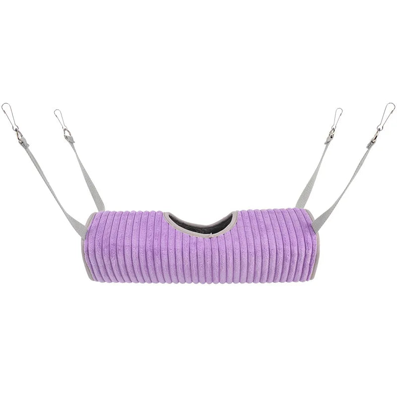 Hamster Tunnel Hammock Thickened Plush Cotton Nest Ferret Squirrel Winter Warm Hanging Cage Pet Nest Small Animals Products