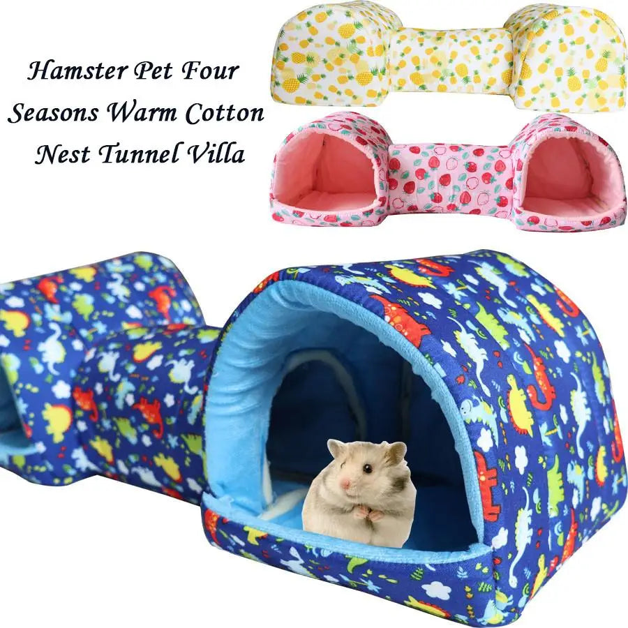 Hamster House Guinea Pig Bed Cave House Hideout for Dwarf Rabbit Bunny Ferret Hamster Chinchilla Hedgehog Washable Cage Nest