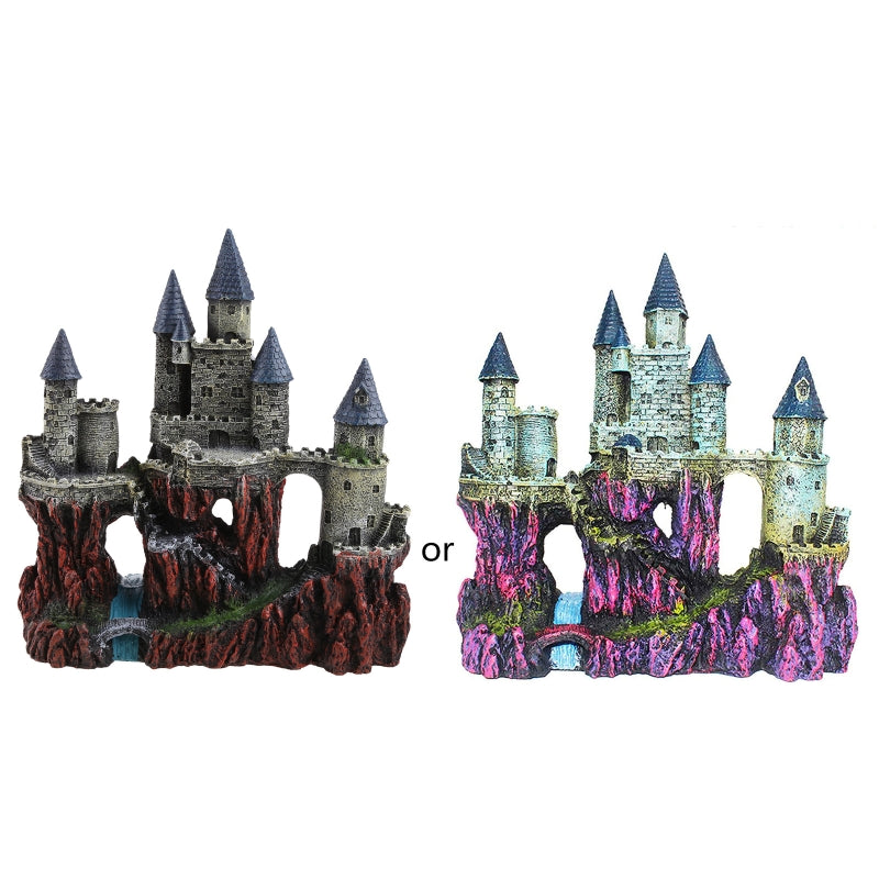Aquarium Decoration Antique Castle Safe for Freshwater and Saltwater Fish Tank