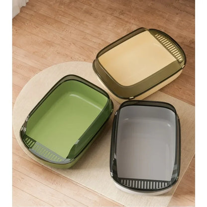 Semi-enclosed, breathable, odorless cat litter box, anti-splash cat litter box, pet supplies