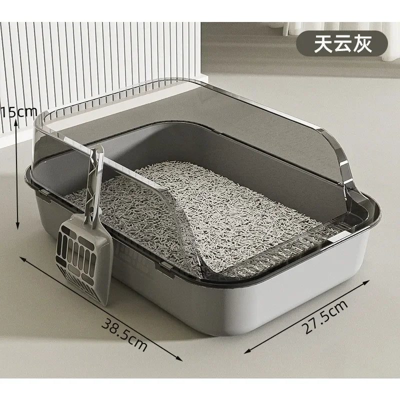 Semi-enclosed, breathable, odorless cat litter box, anti-splash cat litter box, pet supplies