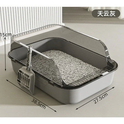 Semi-enclosed, breathable, odorless cat litter box, anti-splash cat litter box, pet supplies