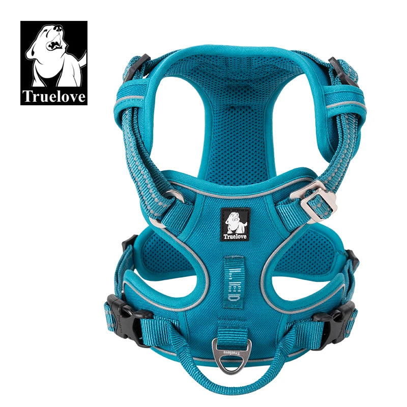 Truelove Pet harness Fashionable Nylon Durable Dog Harness Reflective Breathable Padded Training Vest Luxury Pet Accessories