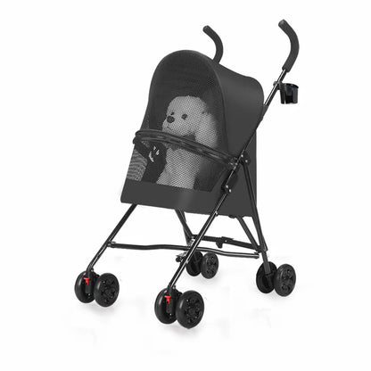 Load Bearing 20kg Small Foldable Pet Stroller for Going Out, Cat Dog Cart, Teddy Cart Lightweight Type Pet Stroller High-quality