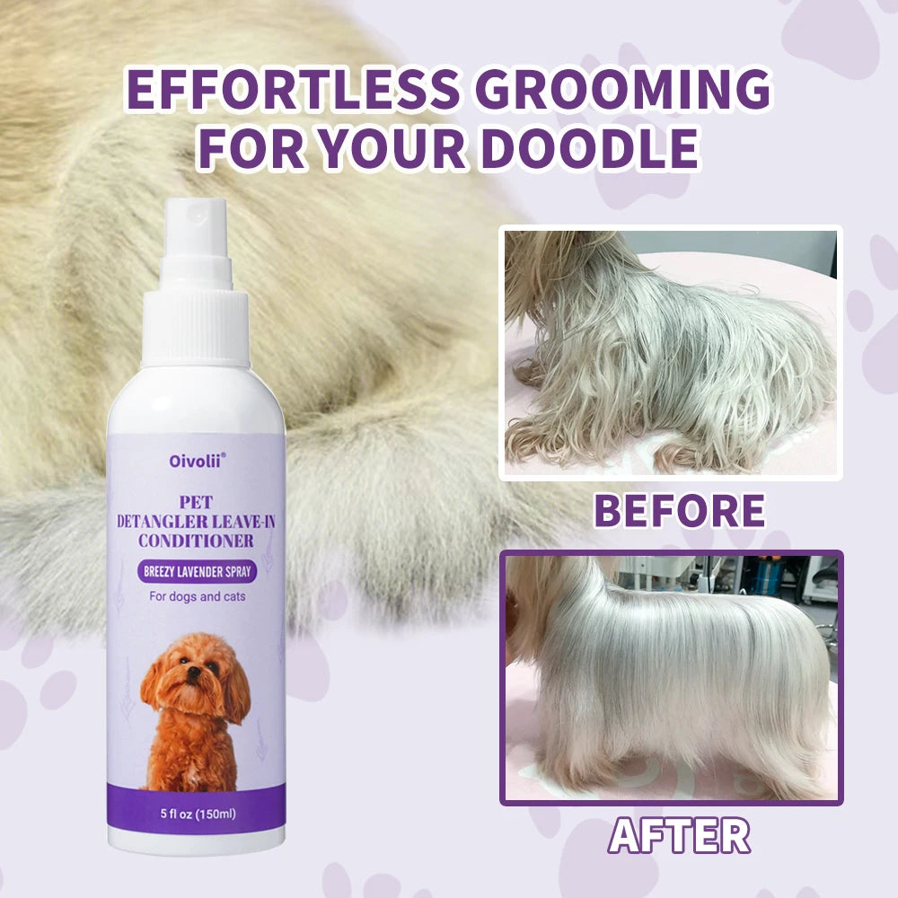 Pet Softness Solution Spray Lavender Essence Deep Cleaning Nourishing Shiny Coat for Dogs Cats