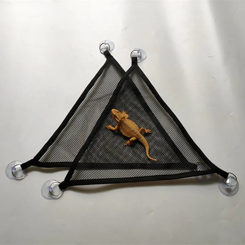 1pc Bearded Dragon Hammock Lizard Lounger Ladder Hanging Bed Accessories Reptile Habitat Terrarium Decoration