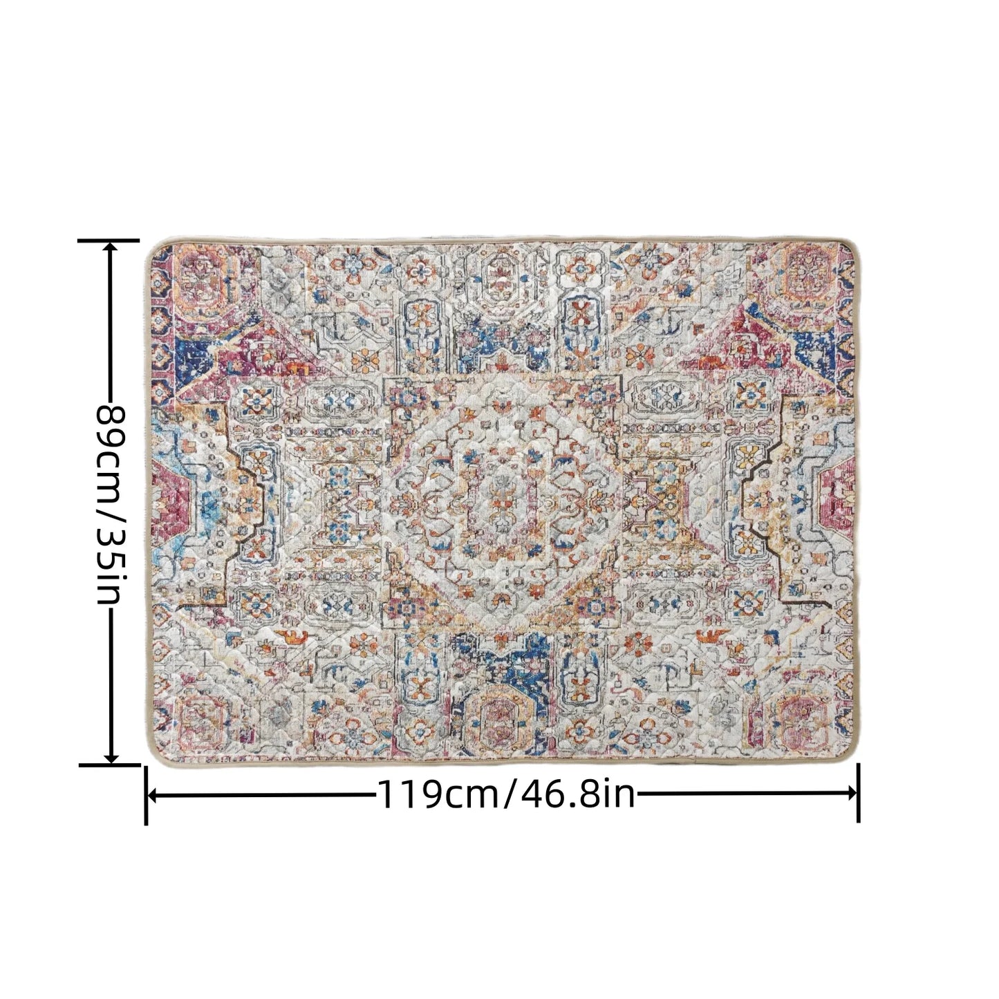2pc Bohemian Pee Pad for Pet Dogs Cats，46.8x35“ Reusable Puppy Pads Super Absorbent Leakproof Dog Training Pads, winter