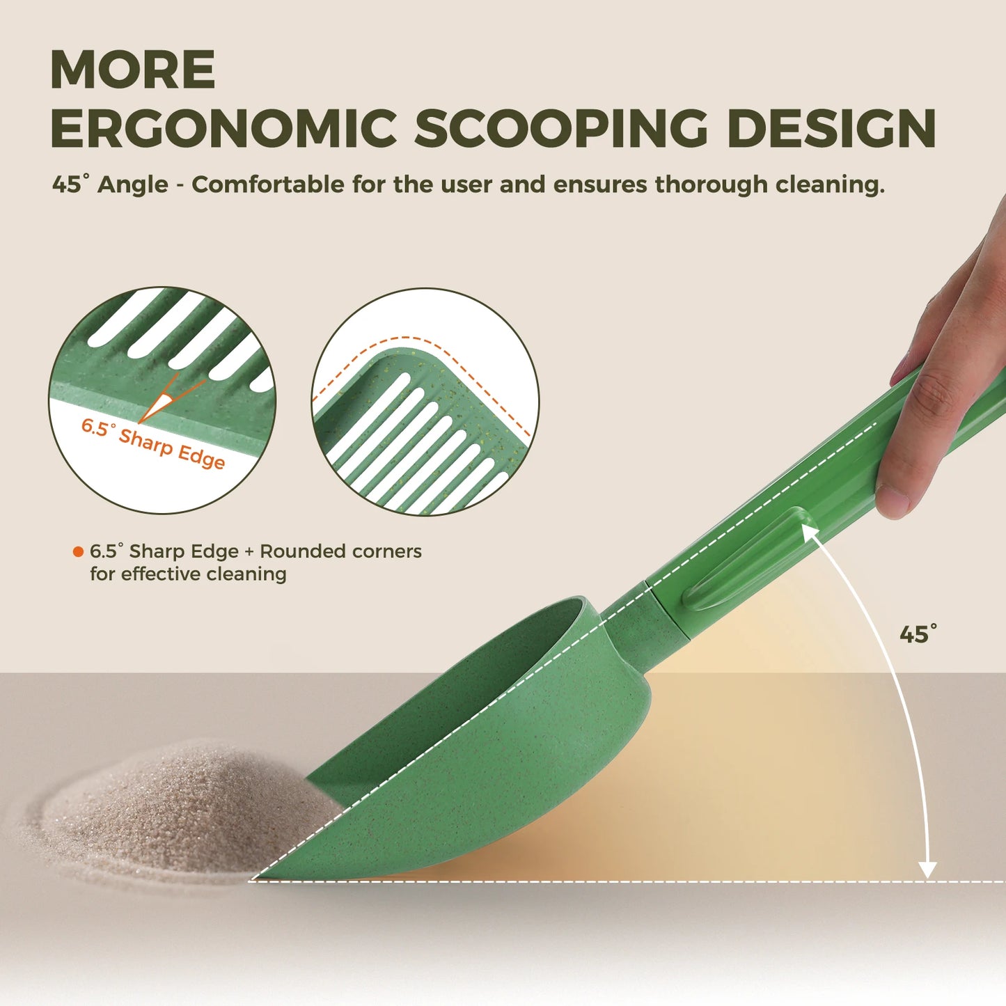 Cat Litter Scoop Pet Cleaning Tool Detachable Pet Poop Shovel with Garbage Bags Replaceable Scoop Cats Toilet Cleaning Shovel